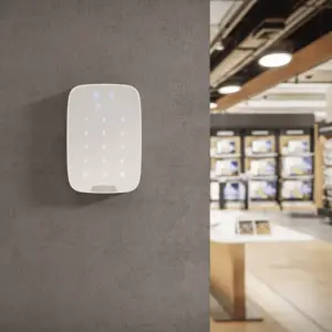Безжична клавиатура за алармена система ajax keypad plus бяла