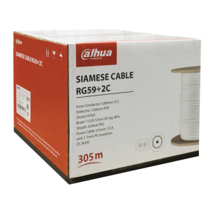 Комбиниран кабел dahua pfm941i rg59n/2 305 Коаксиален + Захранващ 2 х 0.5 мм 305 метра