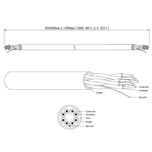 utp кабел dahua pfm920i 5eu c 305м бял